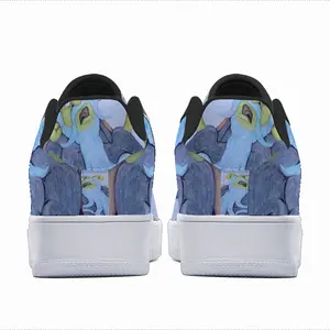 Men Baby Blue Beard Wizard Low Top Shoes