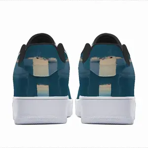 Men Deep Blue Low Top Shoes