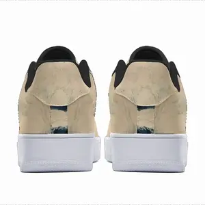 Men White Bouquet Low Top Shoes