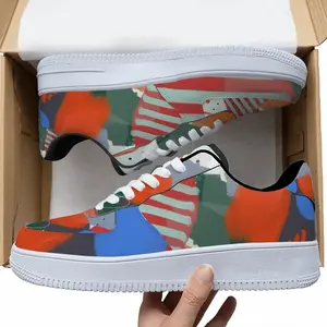 Men Modern Extra Large Orange Low Top Shoes