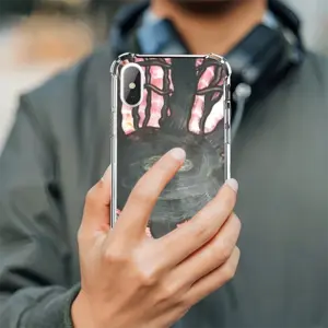 Black Web iPhone XS Phone Case (Silicone)