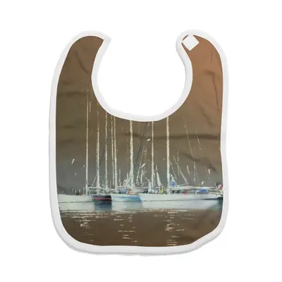 Sailboats In Ocre Baby Drool Towel