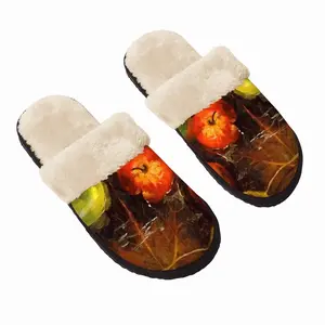 Men Floating Apples Fuzzy Slippers