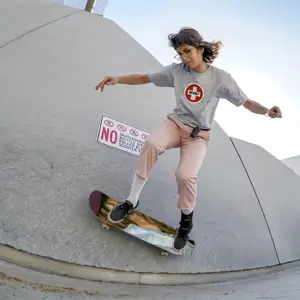 Lucky Purple Hat Skateboarding Sticker