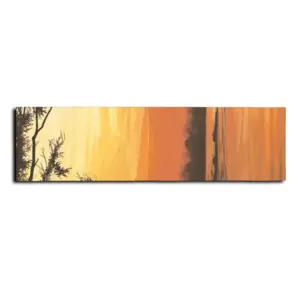 Setting Sun Of Tranquility Skateboarding Sticker