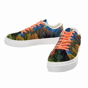 Men High Mountains Landscape Low Top Canvas Shoes