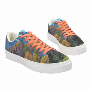 Men High Mountains Landscape Low Top Canvas Shoes