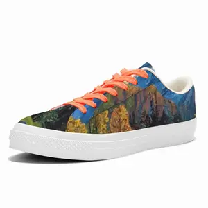 Men High Mountains Landscape Low Top Canvas Shoes