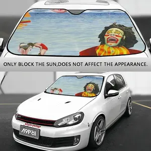 Fear Of Clowns Car Windshield Sunshade