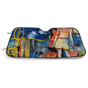 Urban Night Walk Car Windshield Sunshade