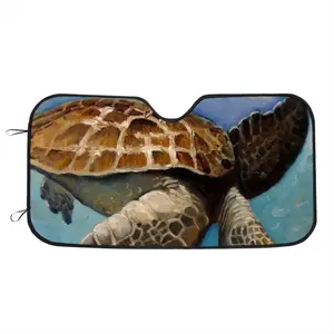 Caribbean Turtle Car Windshield Sunshade