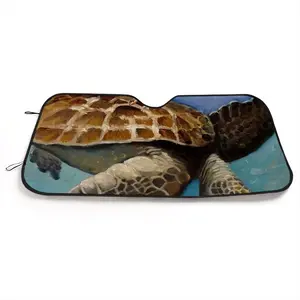 Caribbean Turtle Car Windshield Sunshade