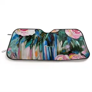 Roses And Rain Car Windshield Sunshade