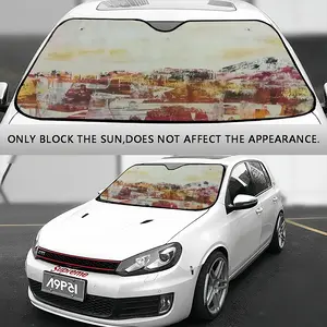 Magmatic Fields Car Windshield Sunshade