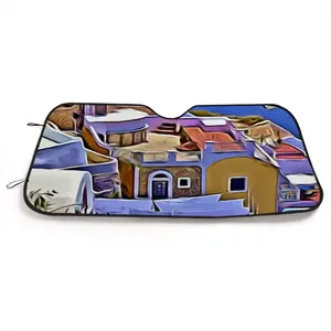 Santorini Oia Sea View Car Windshield Sunshade