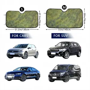 Hammered Green Car Windshield Sunshade