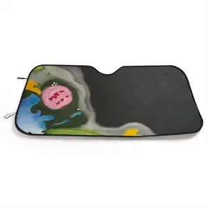 Floral Night Car Windshield Sunshade