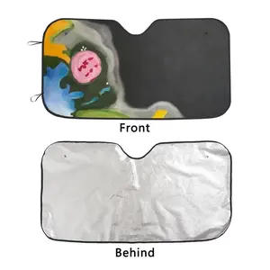 Floral Night Car Windshield Sunshade