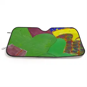 Green Woman Car Windshield Sunshade