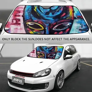 Beauty Of The Gyenyame Mask Car Windshield Sunshade