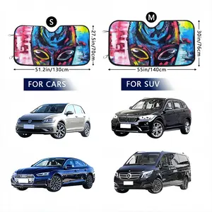 Beauty Of The Gyenyame Mask Car Windshield Sunshade