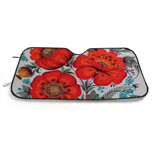 Poppy Flowers Car Windshield Sunshade