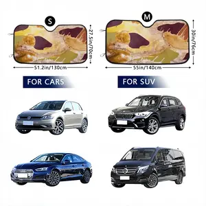 Barbary Ostrich Car Windshield Sunshade