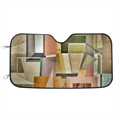 Geometric Shapes Car Windshield Sunshade