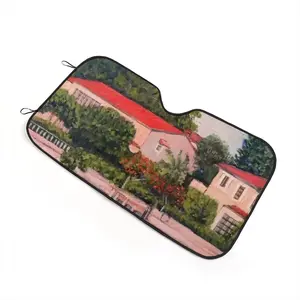 House With Red Roof Car Windshield Sunshade