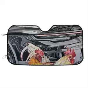 Roosters And Gt3 Car Windshield Sunshade