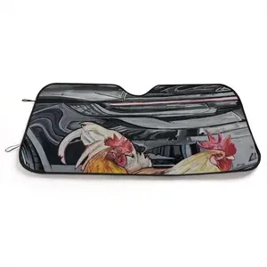 Roosters And Gt3 Car Windshield Sunshade