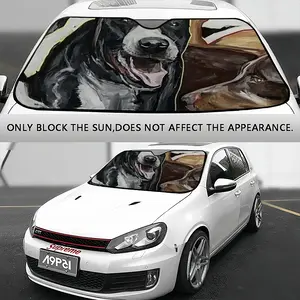 Barking Car Windshield Sunshade