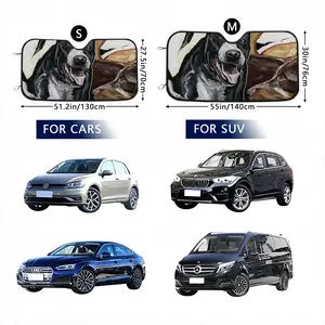 Barking Car Windshield Sunshade