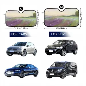 Lavender Field Car Windshield Sunshade