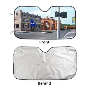 #9Th And Q Barrys Tavern Car Windshield Sunshade