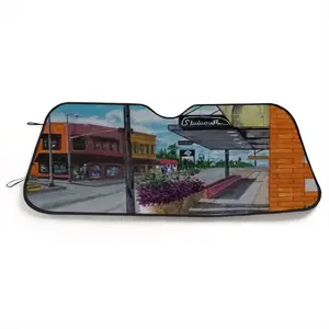 Heading North Car Windshield Sunshade