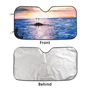 Jamaica Sunset Car Windshield Sunshade