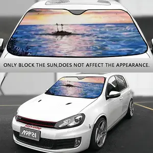 Jamaica Sunset Car Windshield Sunshade