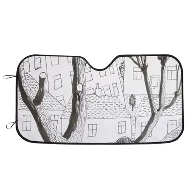 Trees Car Windshield Sunshade