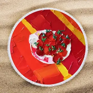 Cherry Tomatoes Round Beach Towels