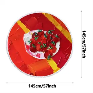 Cherry Tomatoes Round Beach Towels