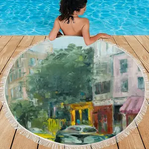 Soho Broadway Round Beach Towels