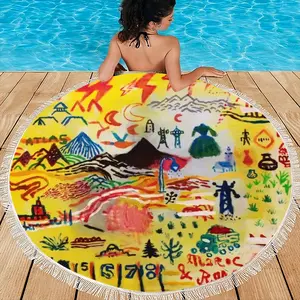 Maroc & Roll Round Beach Towels