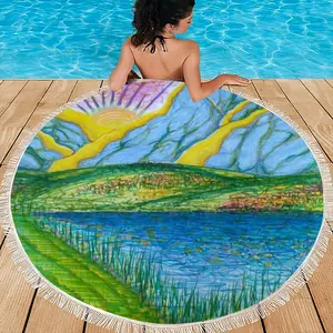 Tims Meadow Round Beach Towels