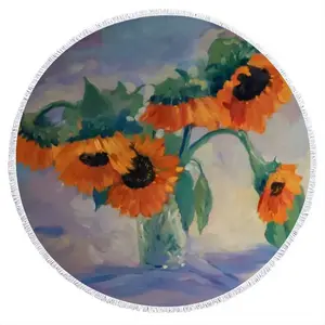 Sunflowers Round Beach Towels