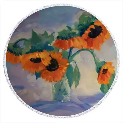 Sunflowers Round Beach Towels