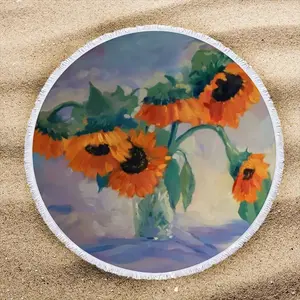 Sunflowers Round Beach Towels