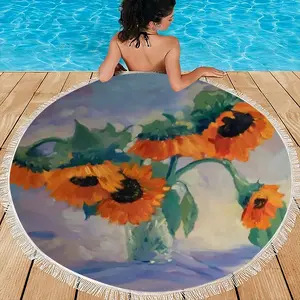 Sunflowers Round Beach Towels