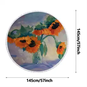 Sunflowers Round Beach Towels