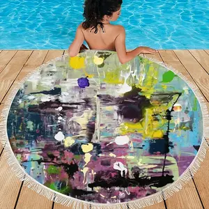 Another Planet Round Beach Towels